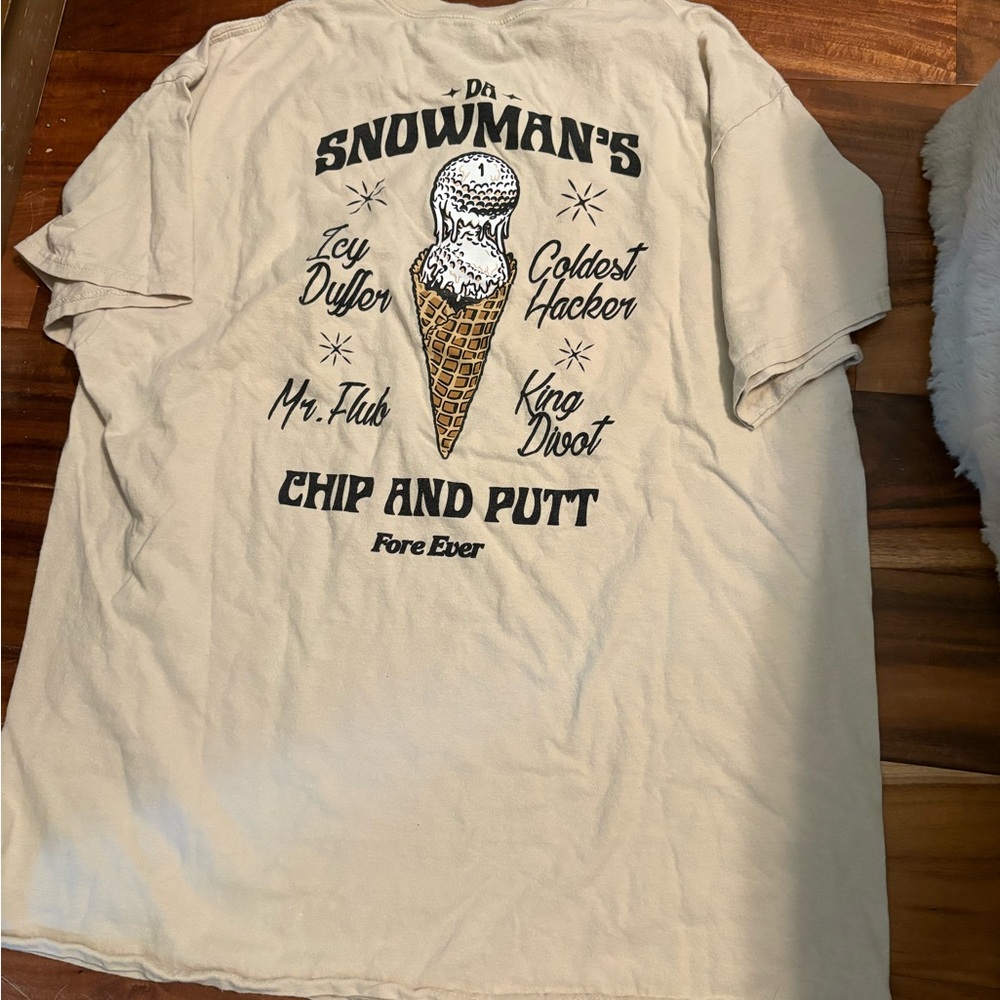 Men's Beige golf Graphic T-Shirt fore ever 0116